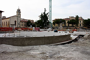 Piazza Vittorio Emanuele, un cantiere ancora aperto