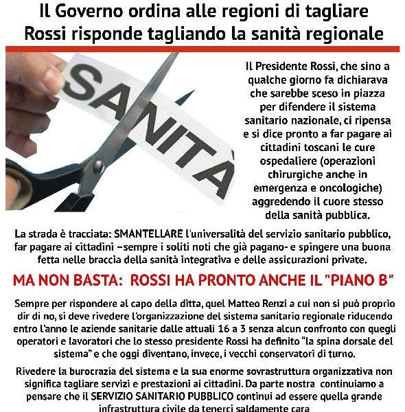 La ditta Renzi-Rossi spiana la sanità pubblica