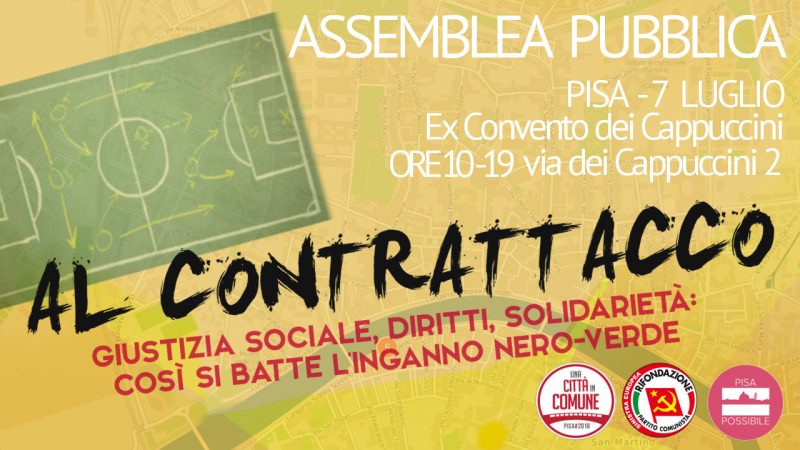 Al contrattacco – Assemblea pubblica, per costruire l’opposizione all’amministrazione di destra a Pisa