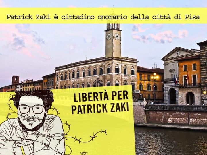 Patrick Zaki: il Consiglio comunale di Pisa gli conferisce la cittadinanza onoraria