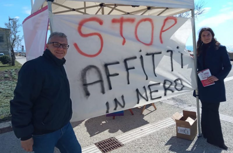 Stop affitti in nero: oggi  a Marina di Pisa  per rilanciare le nostre proposte.