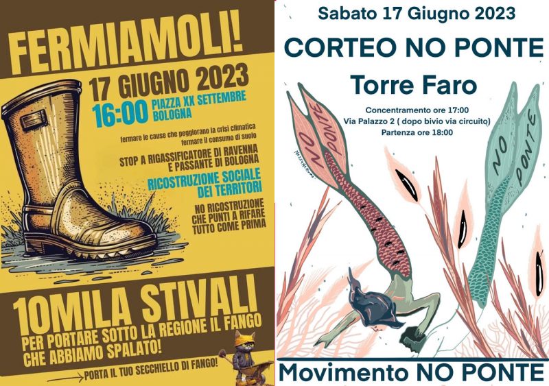 17 giugno: a Messina e a Bologna contro il cemento e le grandi opere, per la transizione ecologica