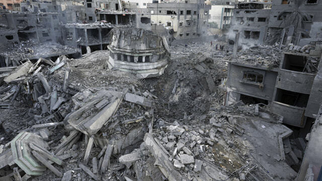 Edifici bombardati a Gaza