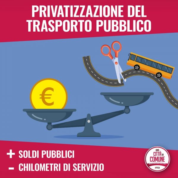 Privatizzazione del trasporto pubblico: più soldi pubblici meno chilometri di servizio