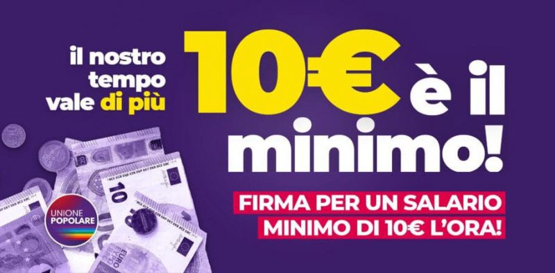 Mozione: Legge di iniziativa popolare per introdurre il salario minimo a 10 euro